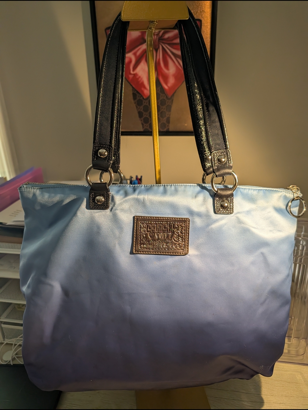 Coach Poppy Limited Edition NYC Glam Skyline Tote Bag - Picture 4 of 16
